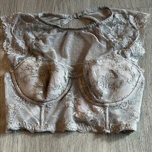 Victoria's Secret Lace Bralette in Cream